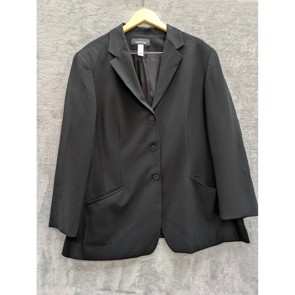 Classic Professional Blazer Jones New York Platinum Woman 22W Black 3 Button